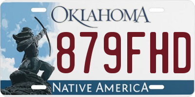 OK license plate 879FHD