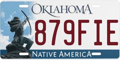 OK license plate 879FIE