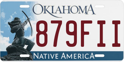 OK license plate 879FII