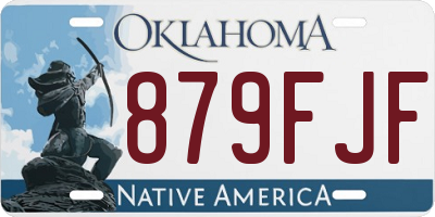 OK license plate 879FJF