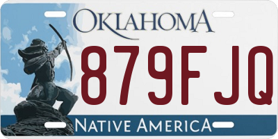 OK license plate 879FJQ