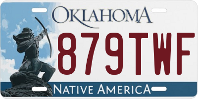 OK license plate 879TWF