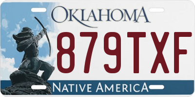 OK license plate 879TXF