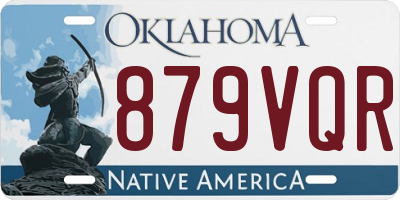 OK license plate 879VQR