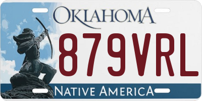 OK license plate 879VRL