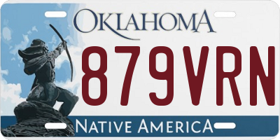 OK license plate 879VRN