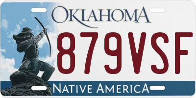 OK license plate 879VSF