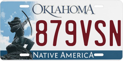OK license plate 879VSN