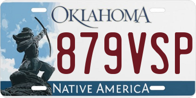 OK license plate 879VSP