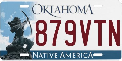 OK license plate 879VTN
