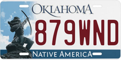 OK license plate 879WND