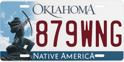 OK license plate 879WNG