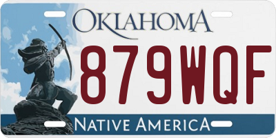 OK license plate 879WQF
