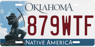 OK license plate 879WTF