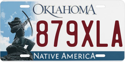 OK license plate 879XLA