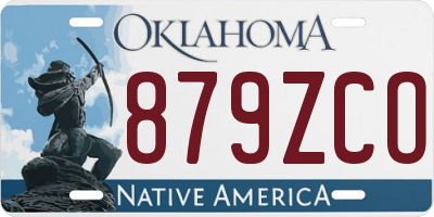 OK license plate 879ZCO