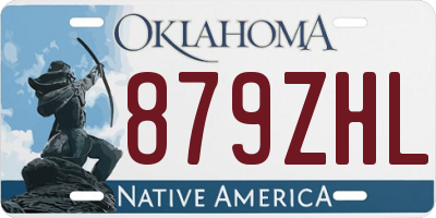 OK license plate 879ZHL