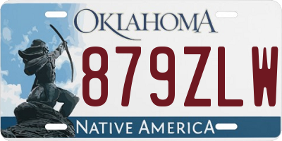OK license plate 879ZLW