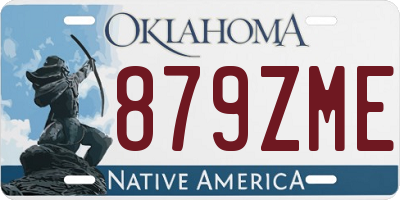 OK license plate 879ZME
