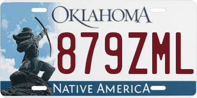 OK license plate 879ZML