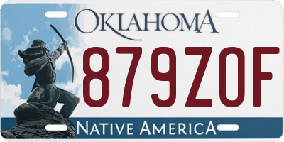 OK license plate 879ZOF