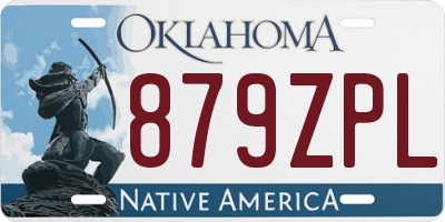 OK license plate 879ZPL