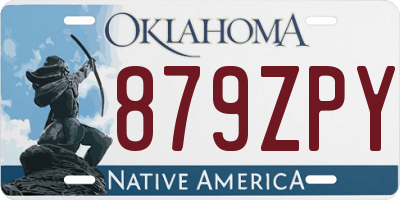 OK license plate 879ZPY
