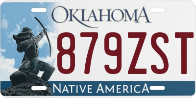OK license plate 879ZST