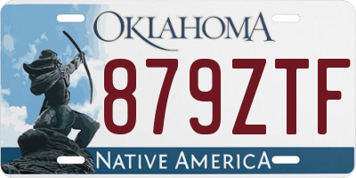 OK license plate 879ZTF