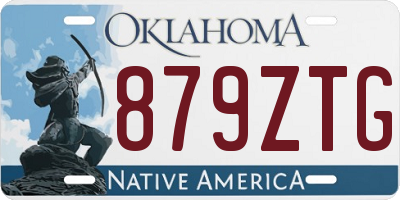 OK license plate 879ZTG