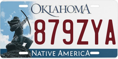 OK license plate 879ZYA