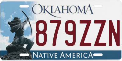 OK license plate 879ZZN