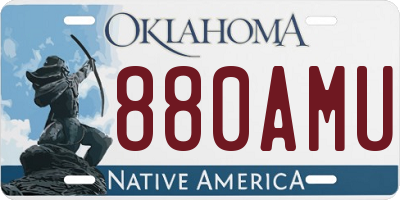 OK license plate 880AMU