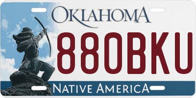 OK license plate 880BKU