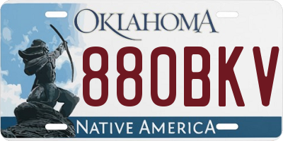 OK license plate 880BKV