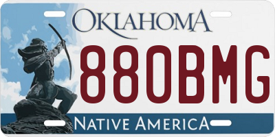 OK license plate 880BMG