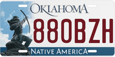 OK license plate 880BZH