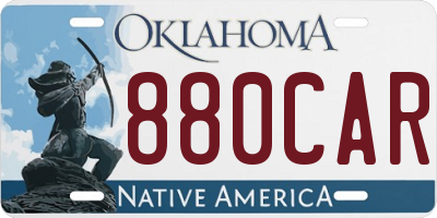 OK license plate 880CAR