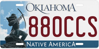 OK license plate 880CCS