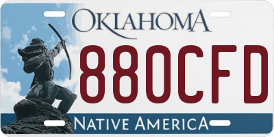 OK license plate 880CFD