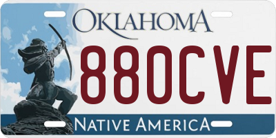 OK license plate 880CVE