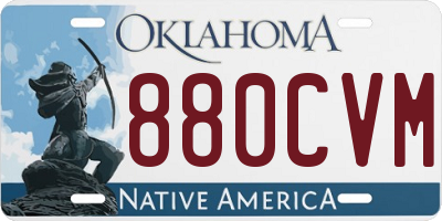 OK license plate 880CVM