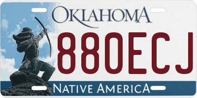 OK license plate 880ECJ