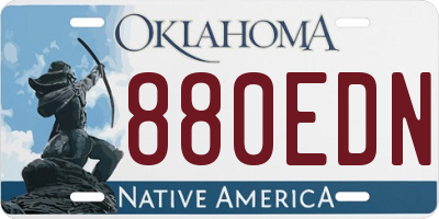 OK license plate 880EDN