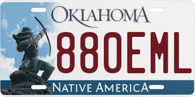 OK license plate 880EML