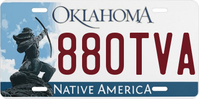 OK license plate 880TVA