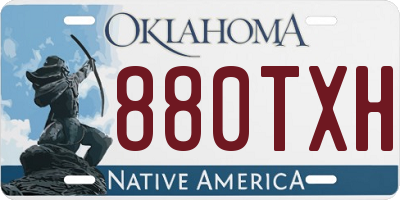 OK license plate 880TXH