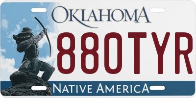 OK license plate 880TYR