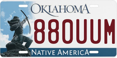 OK license plate 880UUM