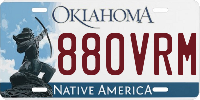 OK license plate 880VRM